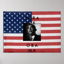 Affiche de drapeau de Barack Obama