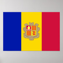 Affiche de drapeau de l'Andorre