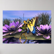 Affiche de fée de machaon de tigre