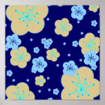 AFFICHE DE FLEURS DE GINGEMBRE DE MARINE