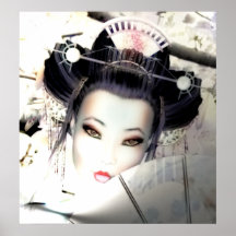 Affiche de geisha