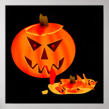 Affiche de Jack-o'-lantern de cannibale