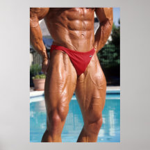 Affiche de jambe de culturiste