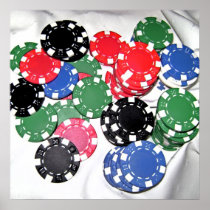 Affiche de jetons de poker posters