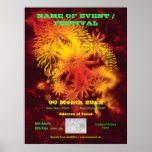 Affiche de la publicité d'affichage de feux d'arti