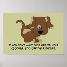 Affiche de la règle #1 de cheveux de chienchien