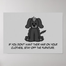 Affiche de la règle #3 de cheveux de chienchien
