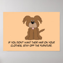 Affiche de la règle #4 de cheveux de chienchien
