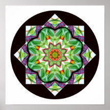 Affiche de l'effet Mandala.2 d'aquarelle