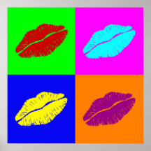 Affiche "de lèvres de Warhol"