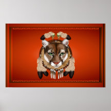 Affiche de lion de puma