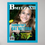 Affiche de magazine de B Mitzvah en turquoise