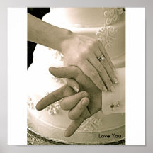 Affiche de mariage "je t'aime "