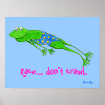 Affiche de message de grenouille