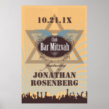 Affiche de Mitzvah de barre de club