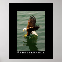 Affiche de motivation chauve d'art d'Eagle de PERS