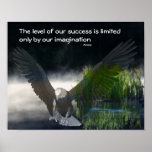 Affiche de motivation de citation de succès d'Eagl