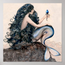 Affiche de mythe d'imaginaire de sirènes de sirène