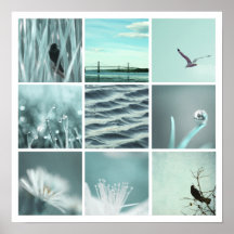 affiche de nature de l'aqua 3x3