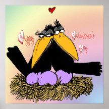 Affiche de nid d'amour de Valentine