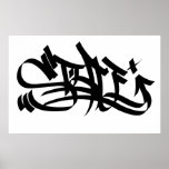 affiche de noir du graf v2 de style