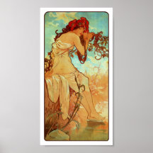 Affiche de Nouveau d'art - Mucha - été