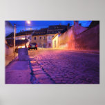 Affiche de nuit de rue de Sibiu @