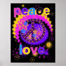 Affiche de paix et d'amour
