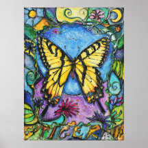 Affiche de papillon de tigre de PMACarlson