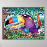 Affiche de paradis de toucan