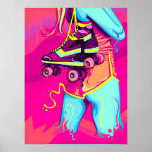 Affiche de patin de rouleau