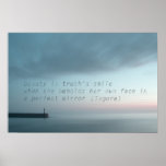 Affiche de paysage marin avec la citation de beaut
