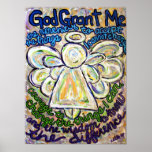 Affiche de peinture d'ange de prière de sérénité (