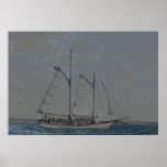 Affiche de photographie d'abrégé sur bateau de nav