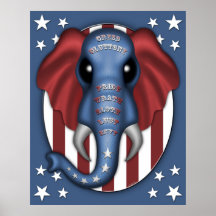 Affiche "de plate-forme républicaine" - bleu