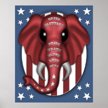 Affiche "de plate-forme républicaine" - rouge