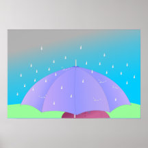 Affiche de pluie de début de la matinée