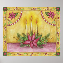 Affiche de poinsettia de Noël