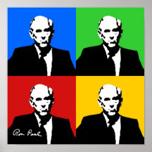 Affiche de popart de Ron Paul
