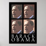 Affiche de portrait de Barack Obama quatre