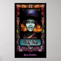 Affiche de portrait de "chapiteau" de zombis de fi