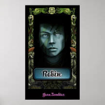 Affiche de portrait de "Robin" de zombis de fil
