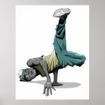 affiche de pose de danse de coupure