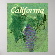 Affiche de raisins de la Californie