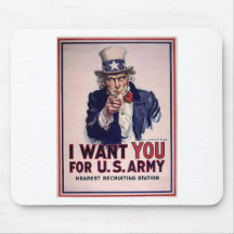 Affiche de recrutement d'Oncle Sam Tapis De Souris