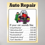 Affiche de réparation automatique