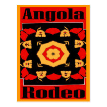Affiche de rodéo de l'Angola Carte Postale