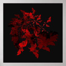 Affiche de rouge de battes de vampire