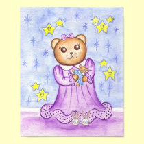 affiche de teddy_girl_bedtime posters