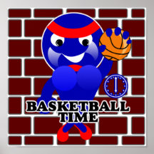 Affiche de temps de basket-ball